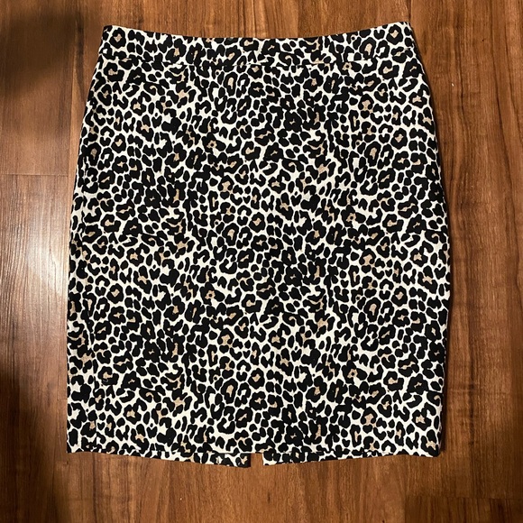 JCrew Leopard Print Skirt - Size 8
